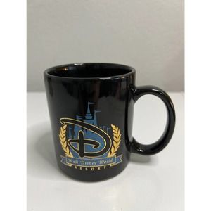 Walt Disney World castle "D" black mug